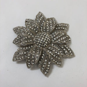 Rhinestone Flower Brooch